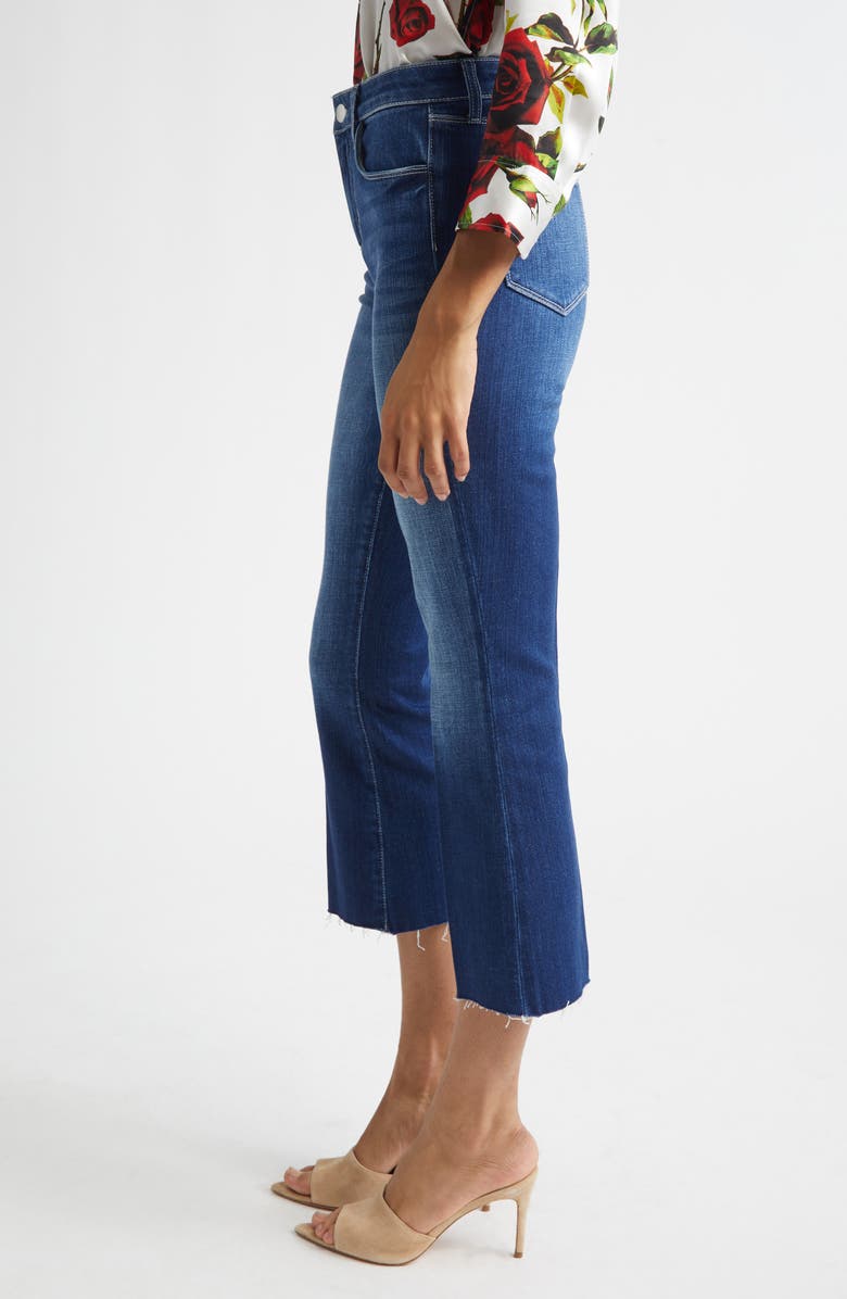 L'AGENCE Kendra High Waist Crop Flare Jeans, Alternate, color, Delany