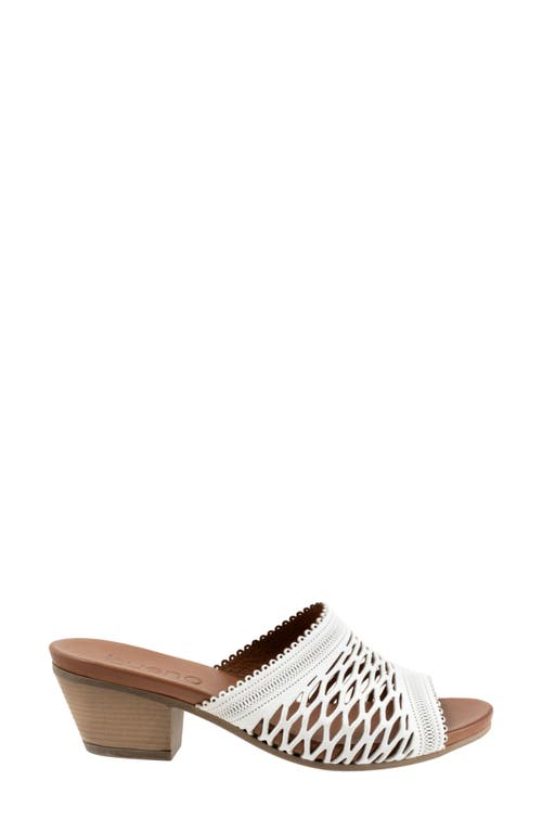 Bueno Lillian Block Heel Sandal In White