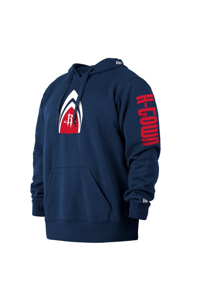 New Era Men's New Era Navy Houston Rockets 2021/22 City Edition Big & Tall Pullover Hoodie, Alternate, color, 