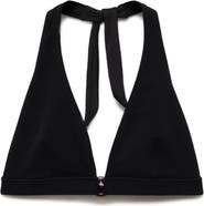 MANGO Textured Bikini Top