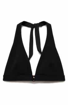 MANGO Textured Bikini Top