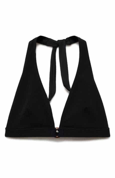 MANGO Textured Bikini Top