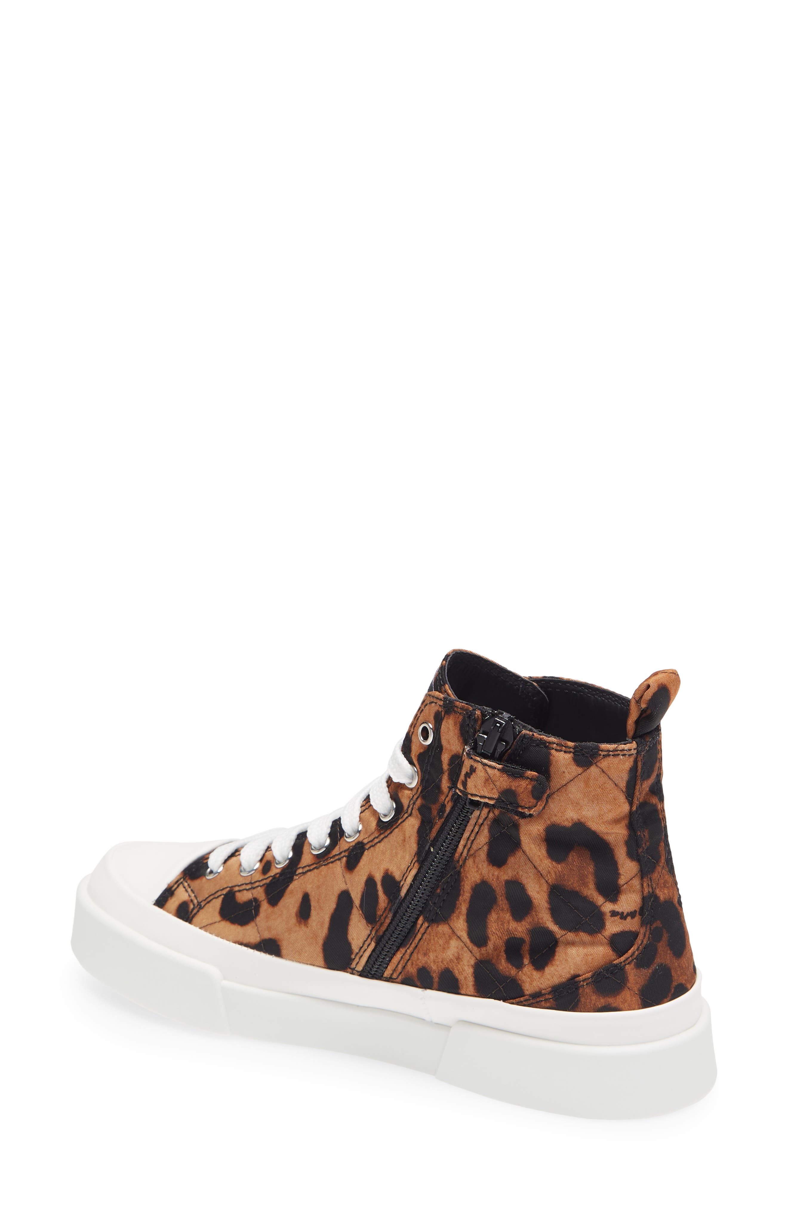Dolce&Gabbana Portofino Leopard Print High Top Sneaker, Alternate, color, 