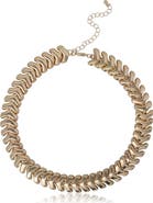 BCBG Chunky Gold-Tone Chevron Chain Necklace - 15 + 3.5''
