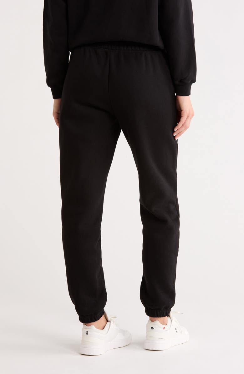 90 DEGREE BY REFLEX Varsity Vault Fleece Shorts, Alternate, color, Black
