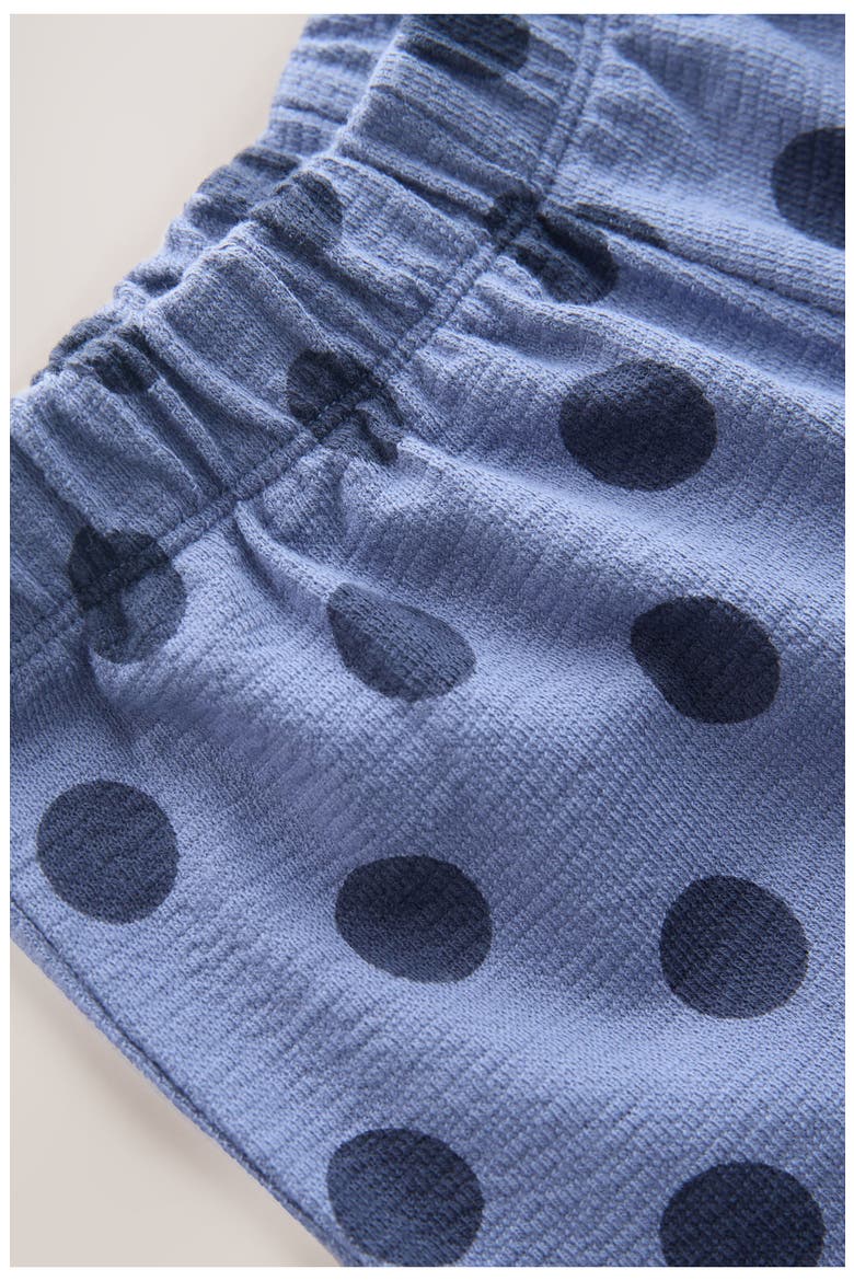 Kids' Polka Dot Barrel Leg Cotton Pants, Alternate, color, BLUE