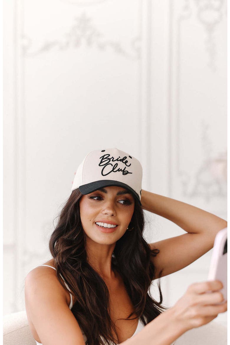 BRIDE CLUB Baseball Hat - Black, Main, color, Black