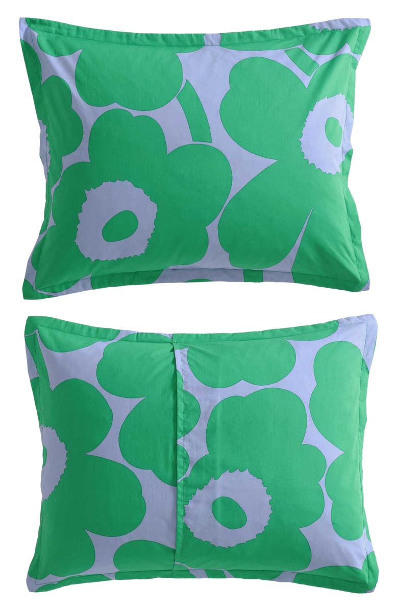 Marimekko Unikko Cotton Percale Comforter & Shams Set, Alternate, color, Medium / Dark Green
