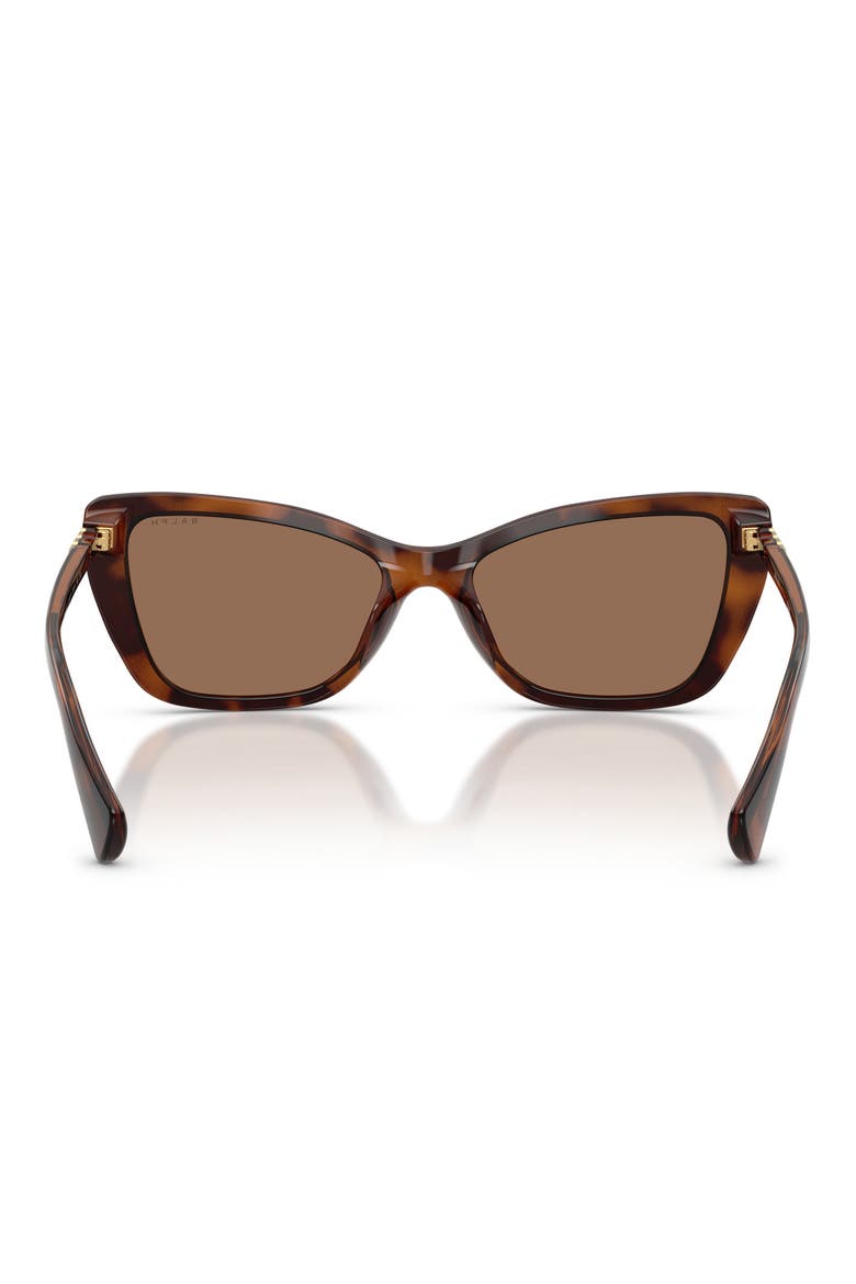 56mm Cat Eye Sunglasses, Alternate, color, SHINY DARK HAVANA / BROWN