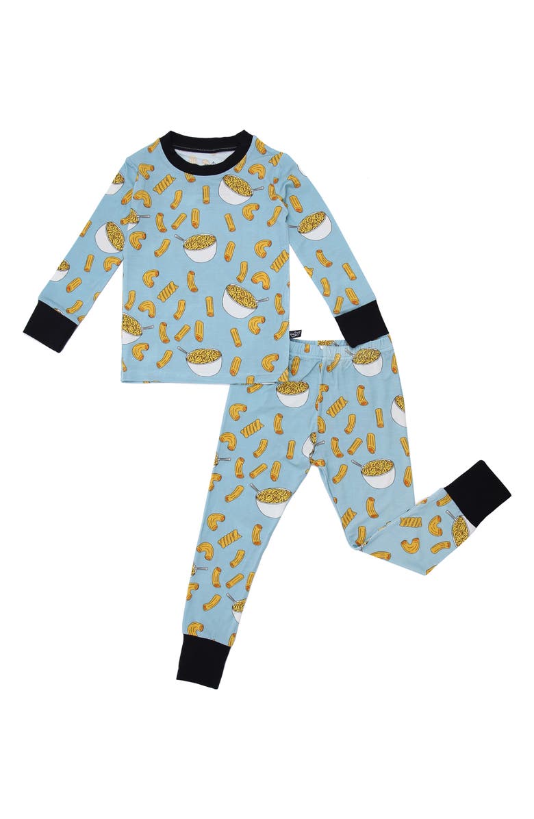 Peregrine Kidswear Mac & Cheese Fitted Two-Piece Pajamas, Main, color, 