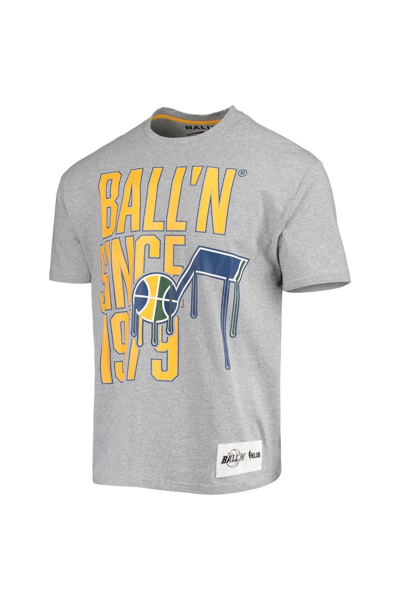 Men's BALL'N Heathered Gray Utah Jazz Since 1979 T-Shirt, Alternate, color, Heather Gray