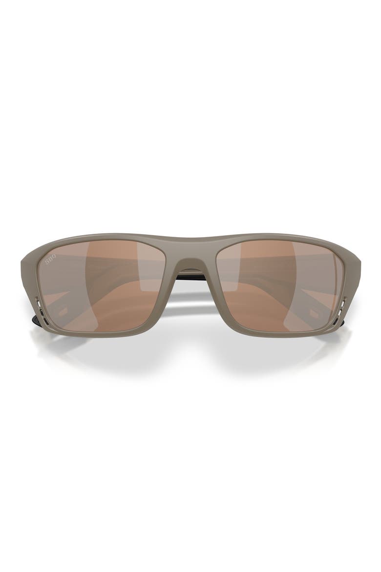 Whitetip Pro 57mm Polarized Rectangular Sunglasses, Alternate, color, SAND / COPPER SILVER 580G
