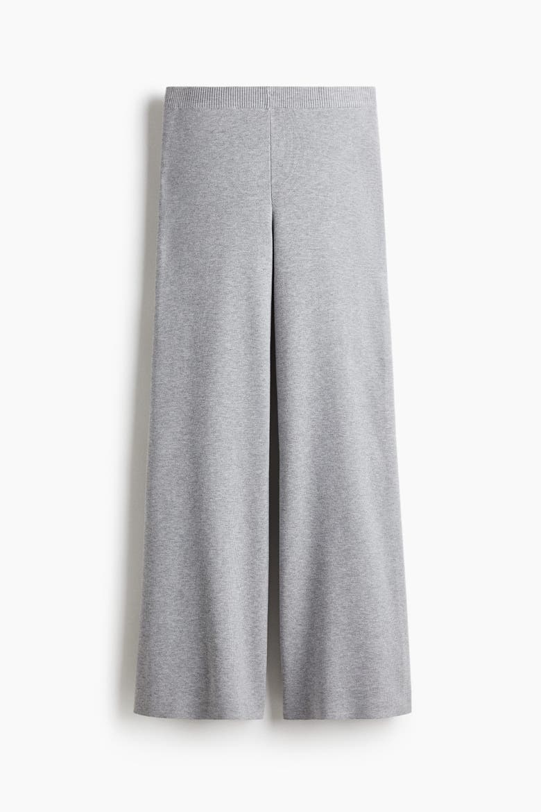 Fine-knit Trousers, Alternate, color, Gray melange