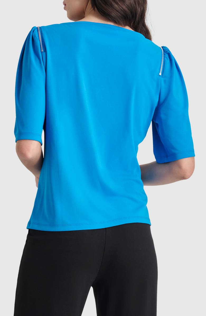 DKNY Asymmetric Neck Covertible Sleeve Top, Alternate, color, 