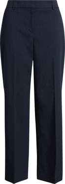 Anne Klein Stripe Straight Leg Ankle Pants
