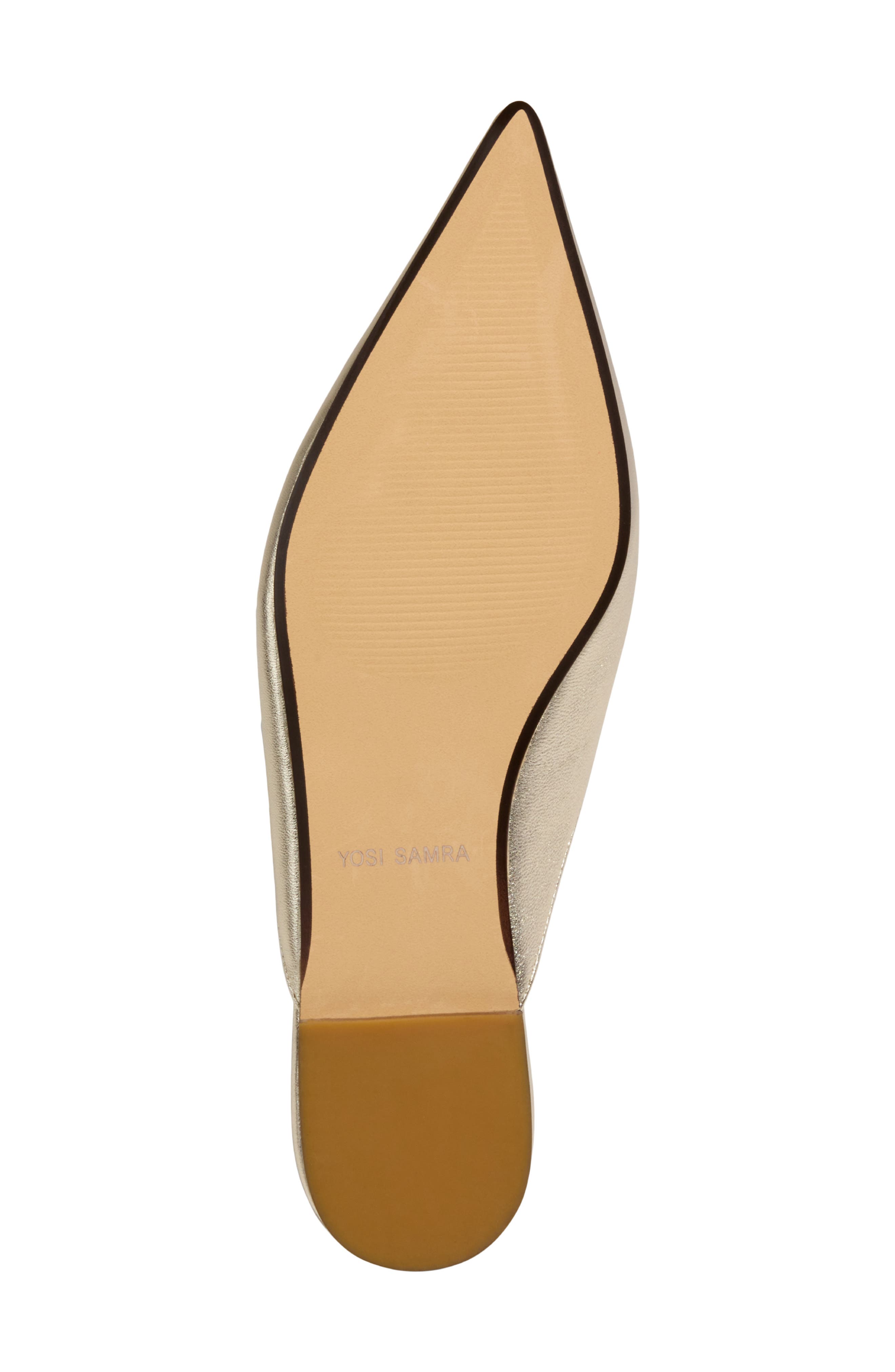 Nera Pointed Toe Flat, Alternate, color, GOLD