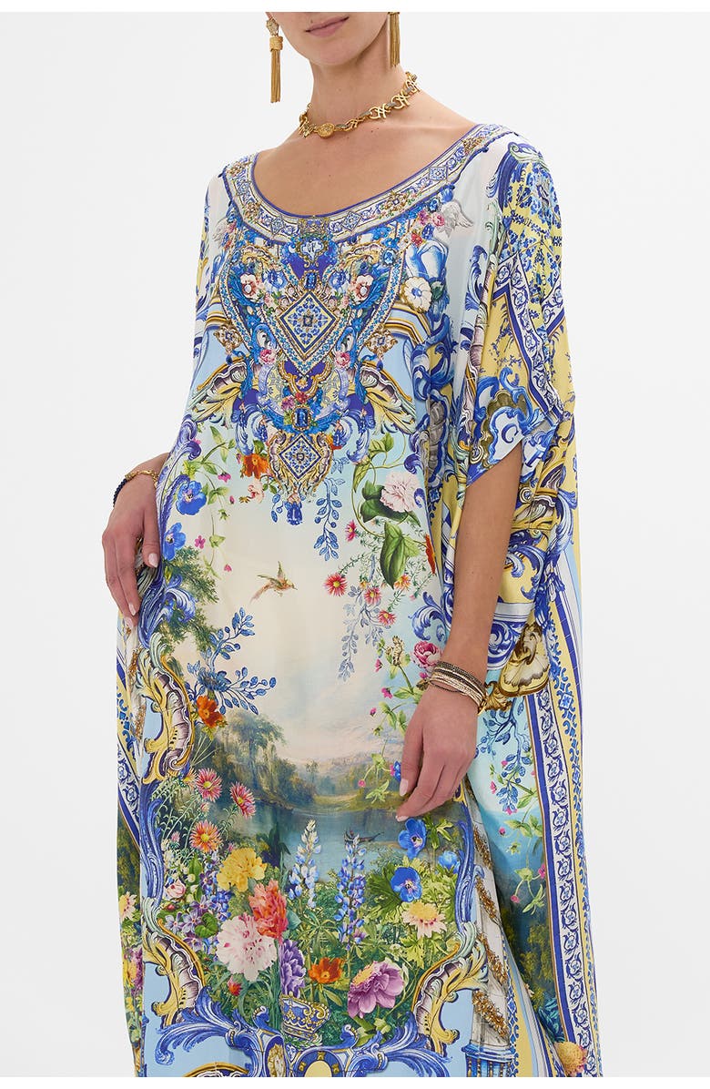Camilla Round Neck Kaftan Wall To Wall Wonders, Alternate, color, 