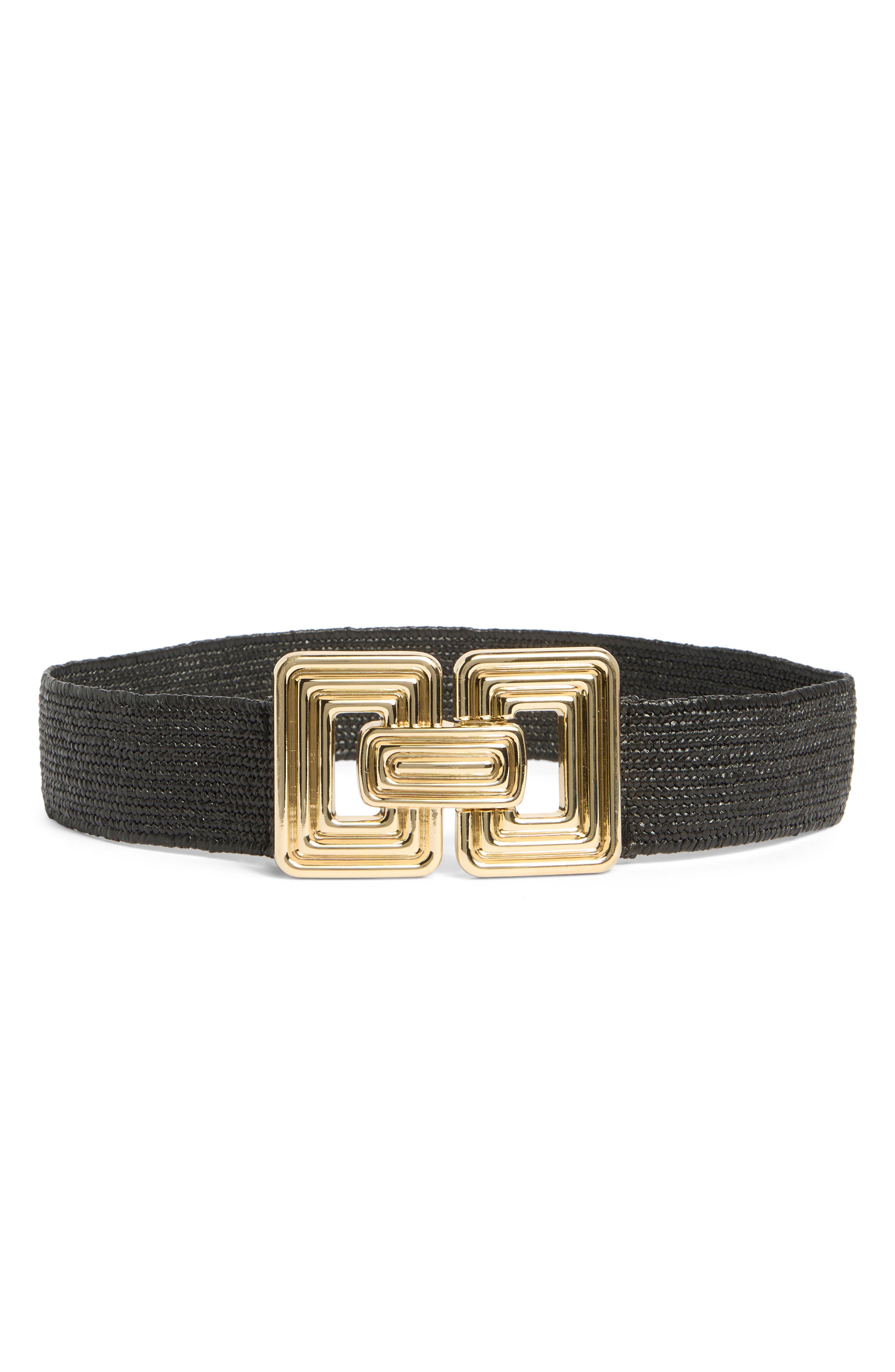 AREA STARS Gia Double Buckle Stretch Woven Belt