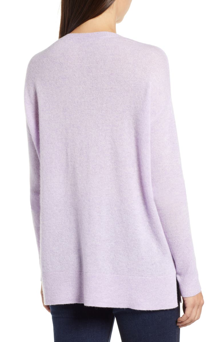 Halogen<sup>®</sup> Relaxed V-Neck Cashmere Sweater, Alternate, color,