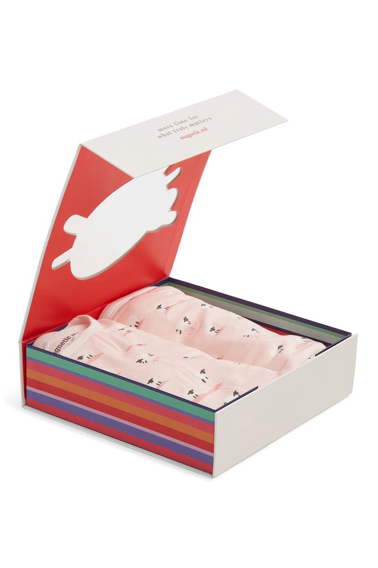 Baa Baa Baby Magnetic Footie, Bib & Blanket Gift Set, Alternate, color, PINK