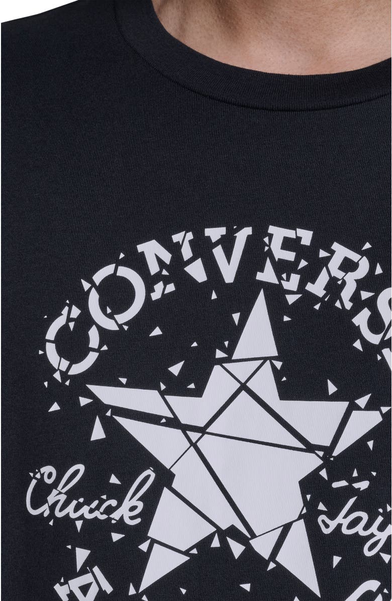 Converse Broken Glass T-Shirt, Alternate, color, Converse Black