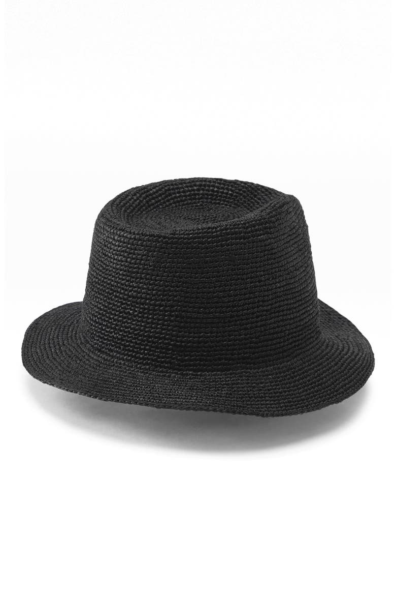 Jordan Raffia Fedora, Alternate, color, CHARCOAL