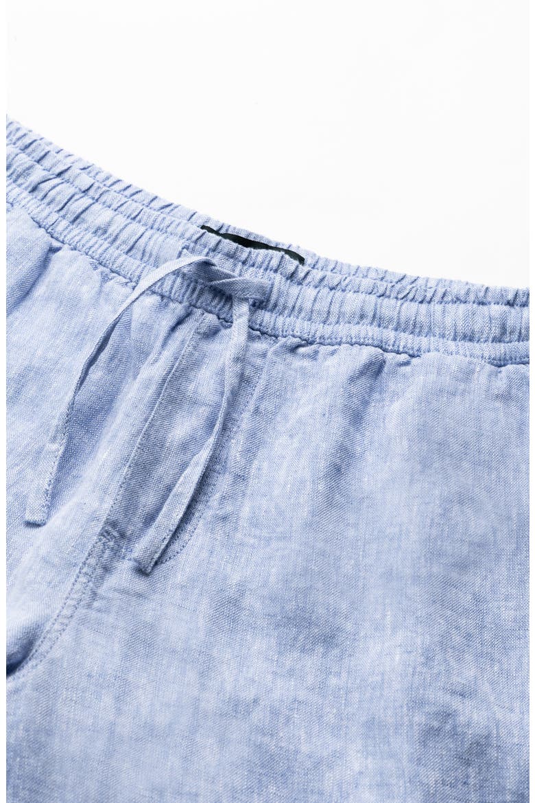 Linen Shorts, Alternate, color, DENIM
