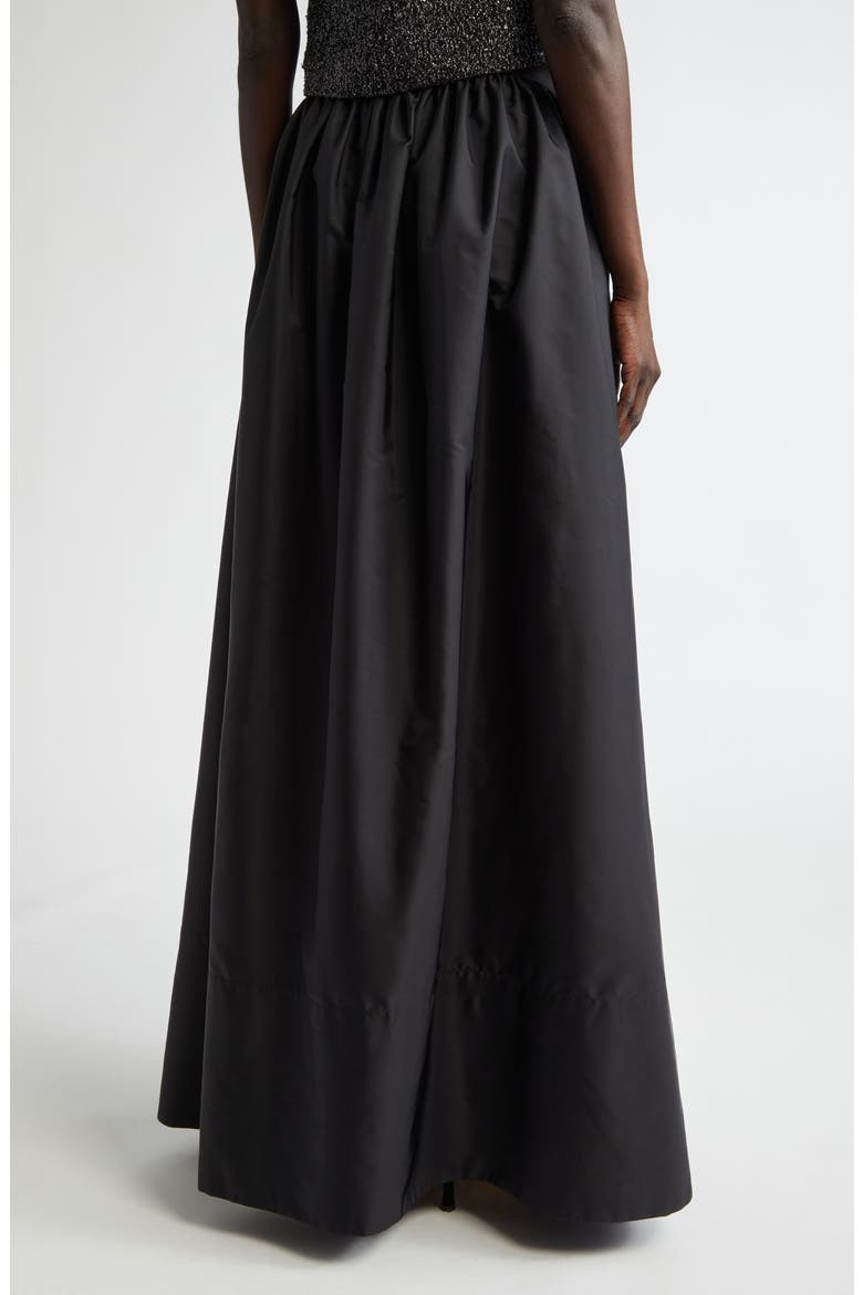 Taffeta Skirt, Alternate, color, BLACK