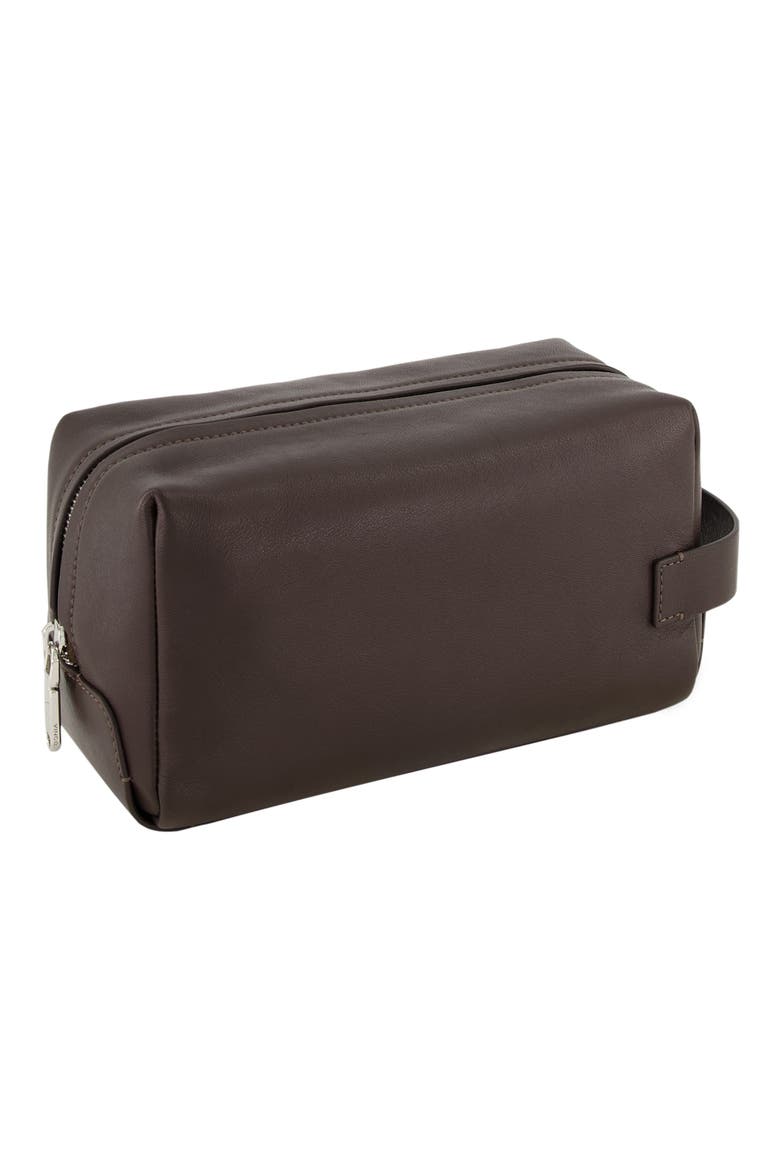 Leather Dopp Kit, Alternate, color, TOBACCO
