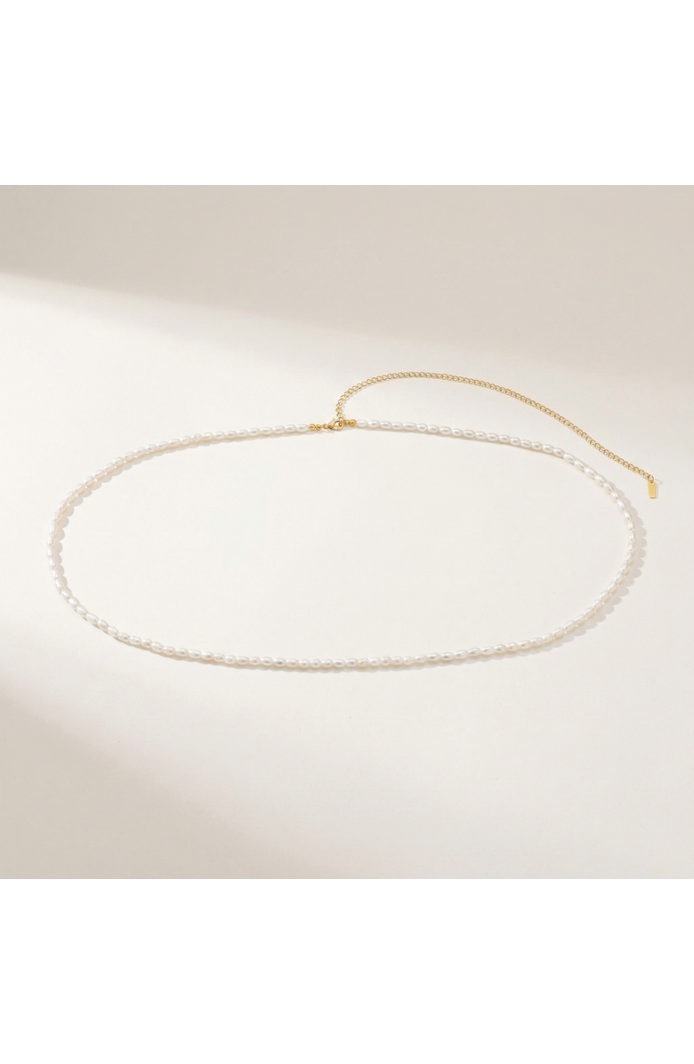 Bliss Diamond Scorpios Belly Chain 25-32" Adjustable length with 5mm Freshwater Pearls, Alternate, color, 18K Yellow Gold