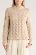 Theory Wool Blend Cable Knit Pullover Sweater