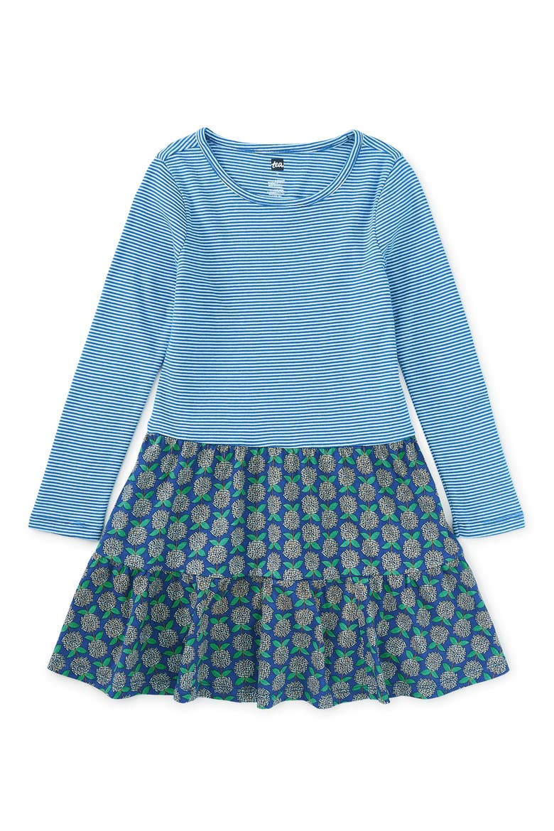 Tiered Skirted Twirl Dress, Main, color, Hydrangeas