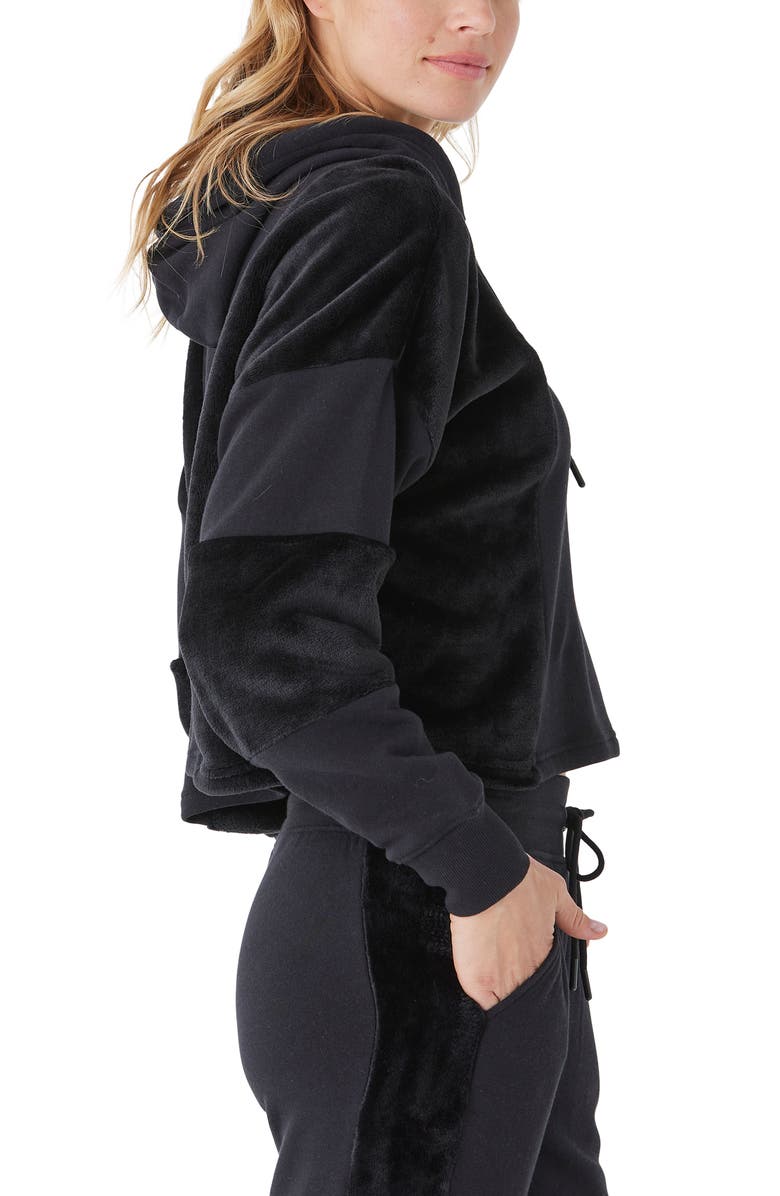 Threads 4 Thought Clarabelle Crop High Pile Fleece Panel Hoodie, Alternate, color, 