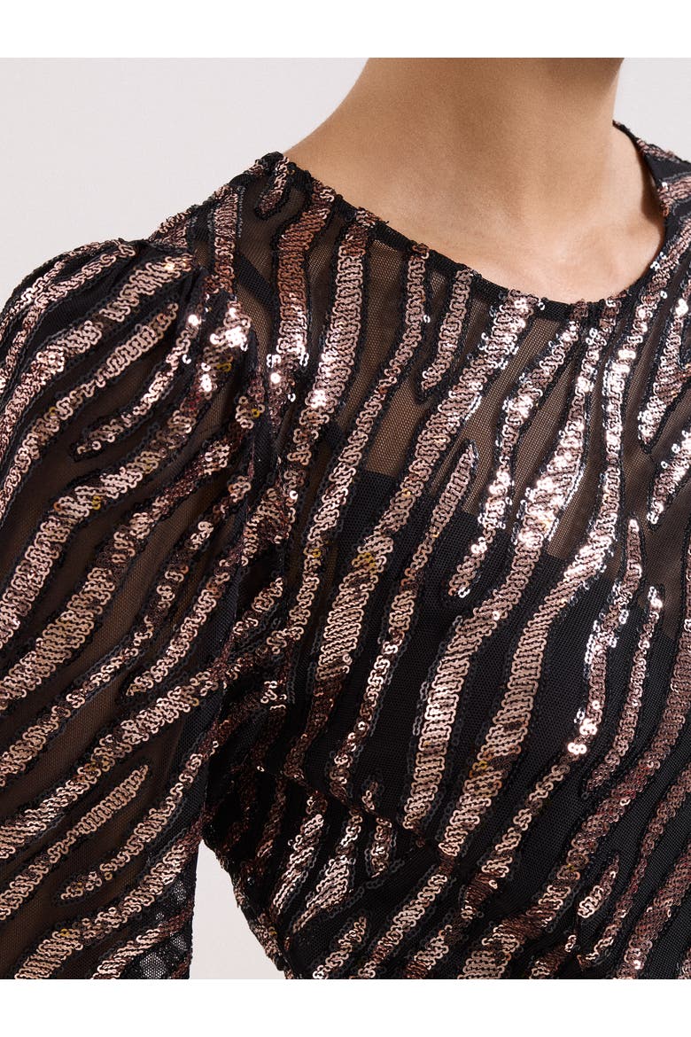 Kate Sequin Dress, Alternate, color, Black Multi