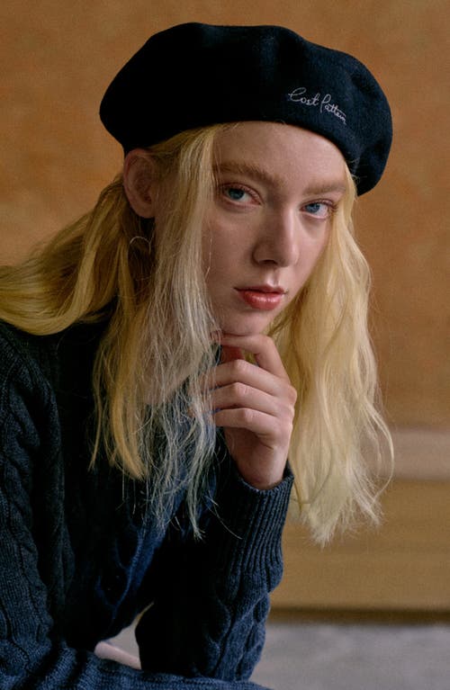 Lost Pattern Bon Chic Wool Blend Beret In Black