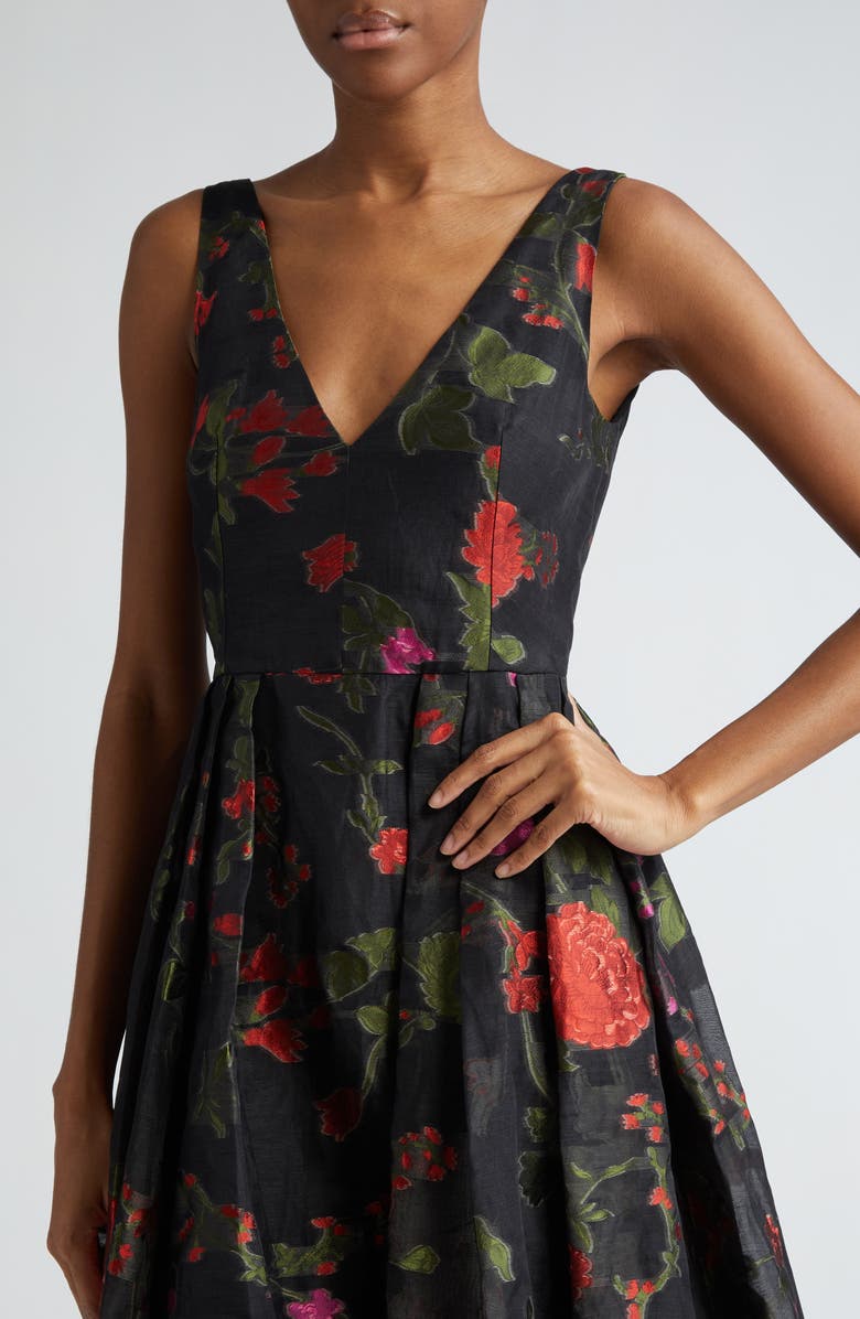 Erdem Floral Fil Coup Organza Fit & Flare Dress | Nordstrom Erdem Floral Fil Coup Organza Fit & Flare Dress | Nordstrom