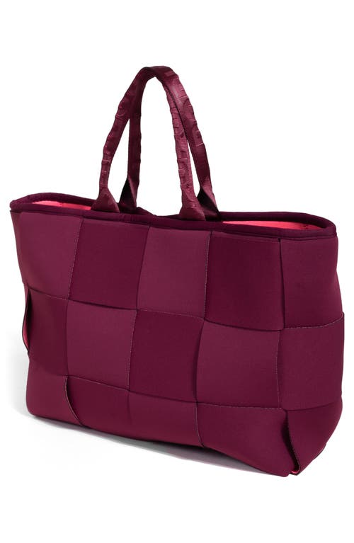 Pop Ups Brand Water Resistant Woven Neoprene Large Tote Bag In Purple