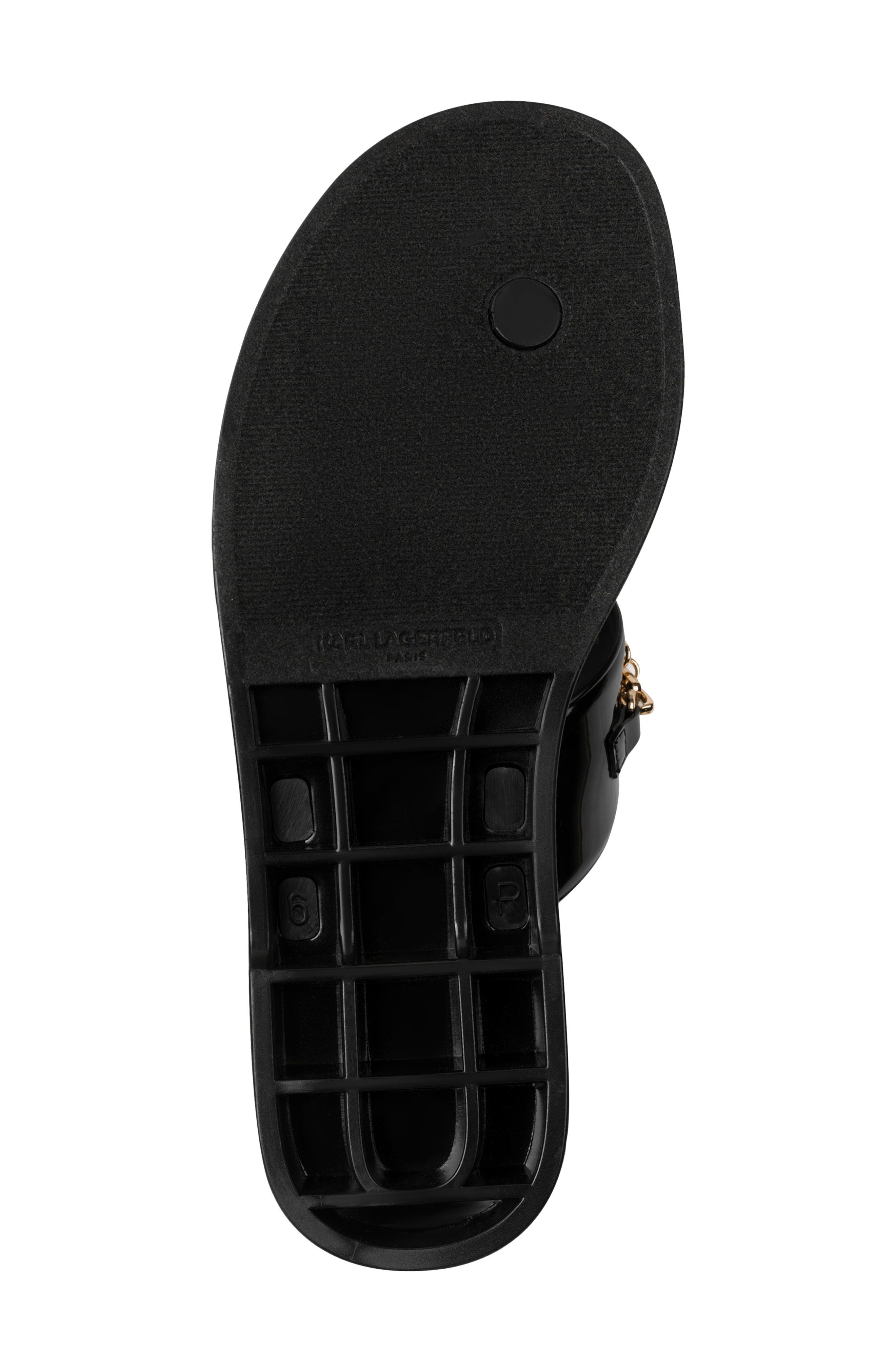 KARL LAGERFELD PARIS Vesperina Embellished Flip Flop, Alternate, color, Black