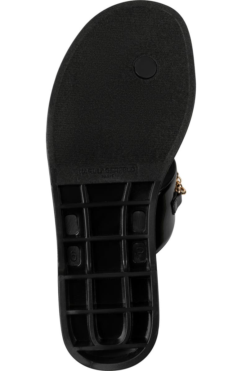 KARL LAGERFELD PARIS Vesperina Embellished Flip Flop, Alternate, color, Black