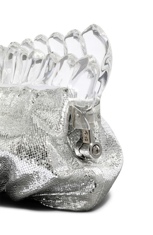 Alexis Bittar The Pouf Clutch In Silver