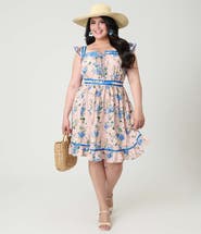 Smak Parlour Plus Size Corset Lace Fit & Flare Dress