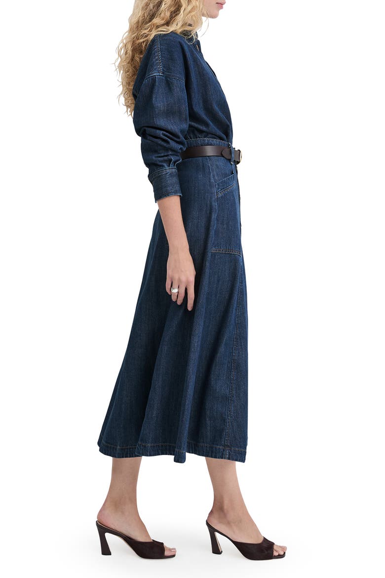 The Lila Denim Maxi Skirt, Alternate, color, MESA