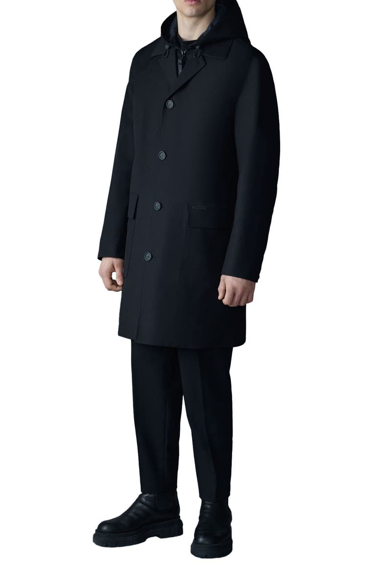 Mathias 3-in-1 Down Twill Balmacaan Coat, Main, color, BLACK