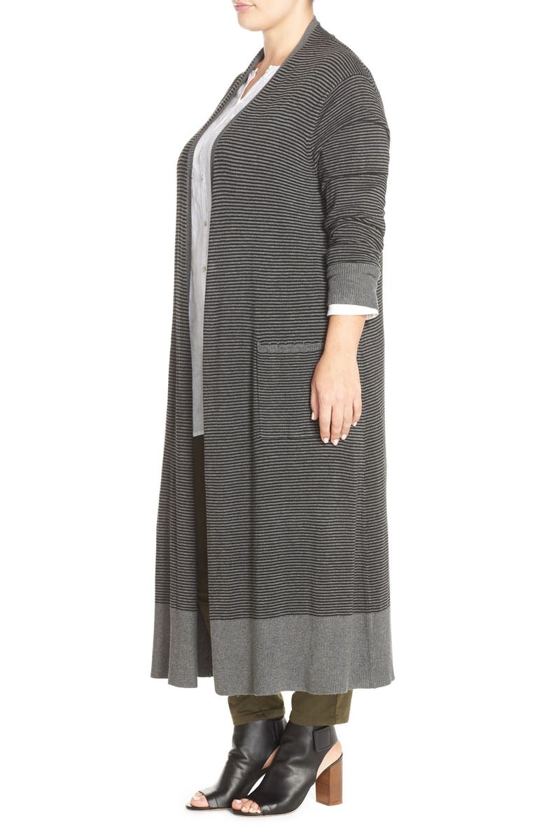 Eileen Fisher Stripe Long Duster Cardigan, Alternate, color,