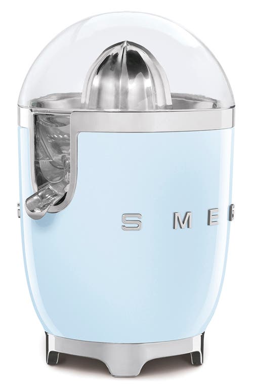 Smeg 50s Retro Style Aesthetic Citrus Juicer In Pastel Blue