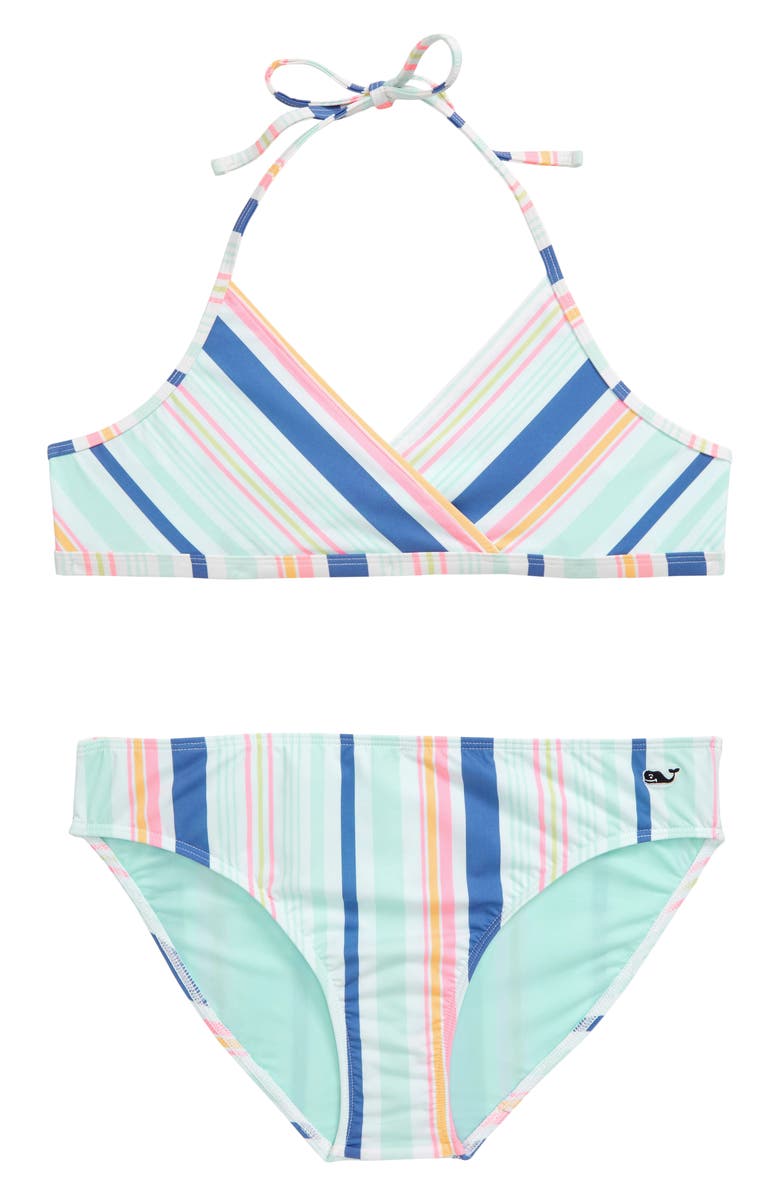 vineyard vines Sea Spray Stripe Two-Piece Swimsuit, Main, color,