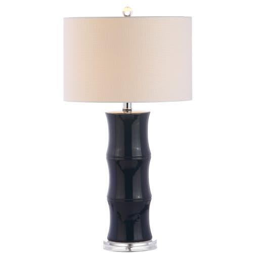 Jonathan Y Tiki 26.5" Ceramic Led Table Lamp In Navy