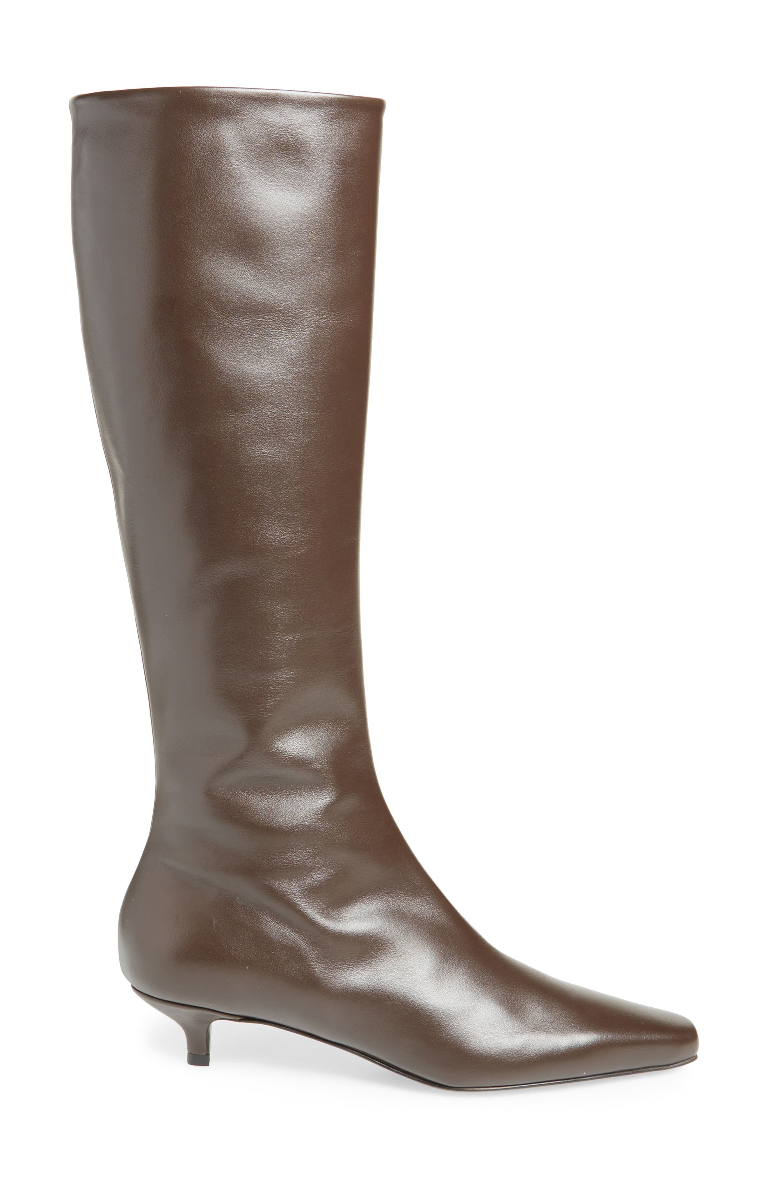 TOTEME The Slim Kitten Heel Knee High Boot, Alternate, color, 