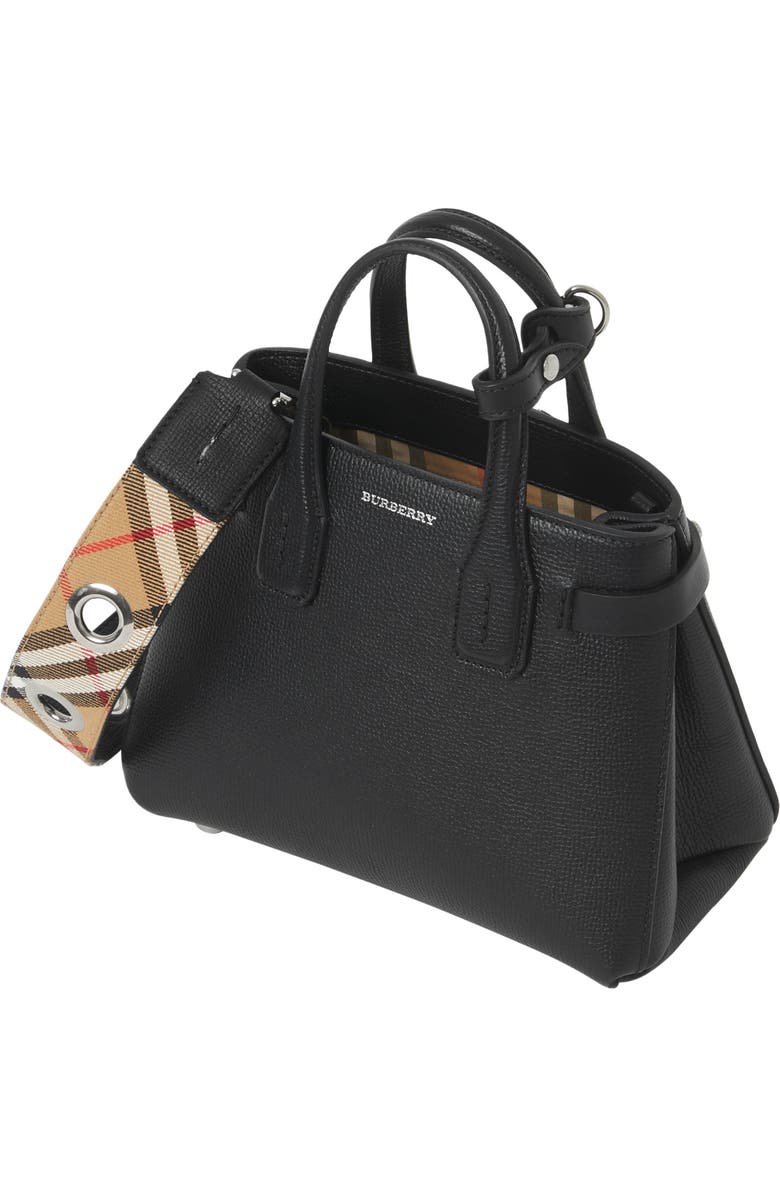 Burberry Baby Banner Leather Satchel, Alternate, color,