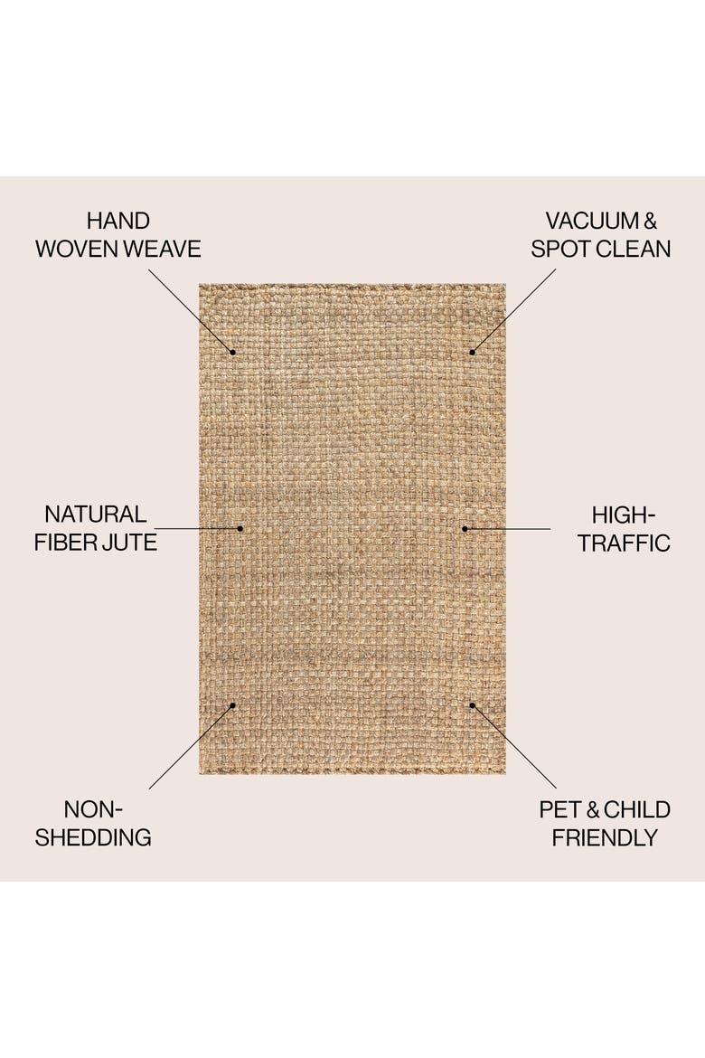 Estera Hand Woven Boucle Chunky Jute Area Rug, Alternate, color, Natural
